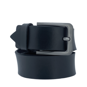 Premium Leather Belt B12 - Black, 115 cm