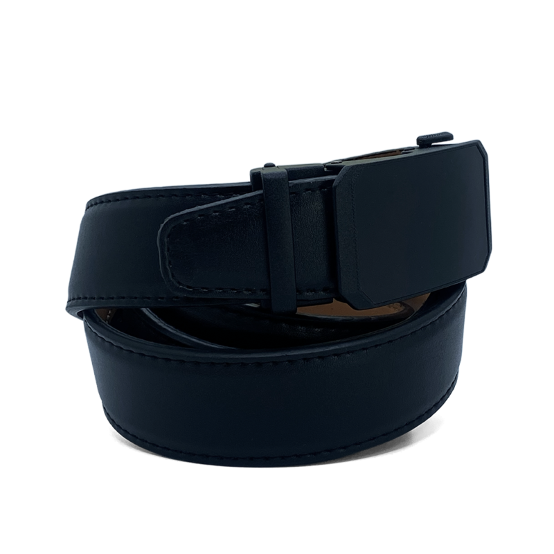 Premium Leather Belt B1 - Black, 110 cm