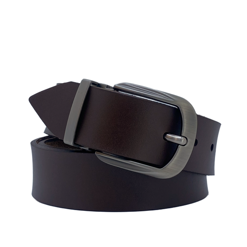 Premium Leather Belt B7 - Brown, 110 cm