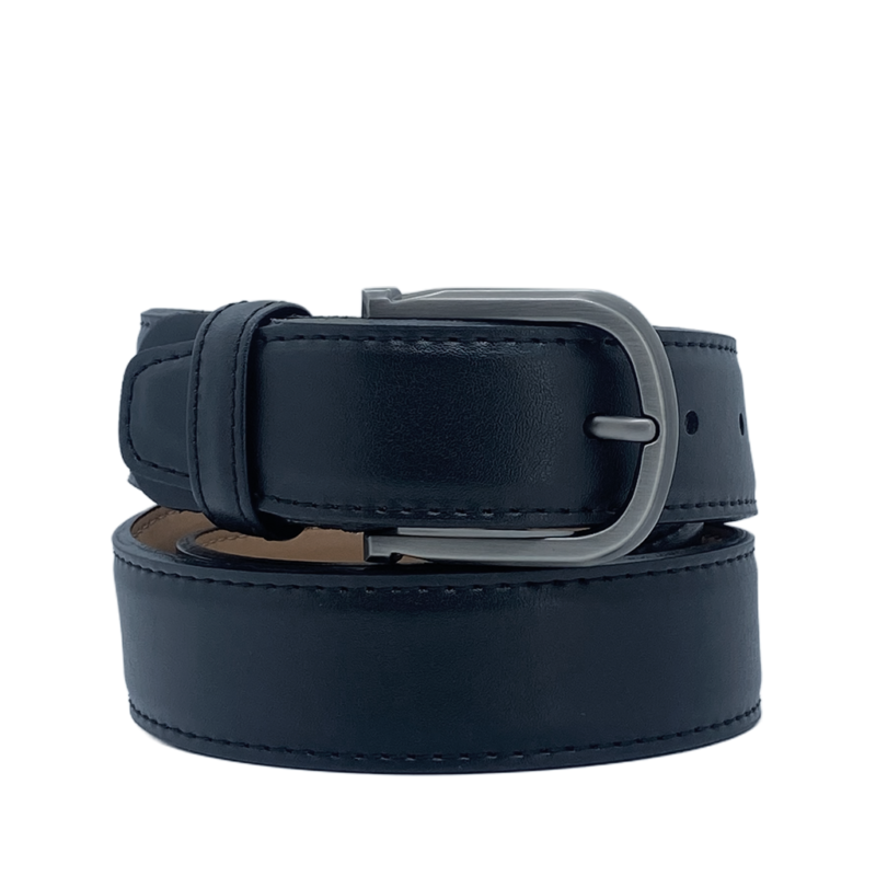 Premium Leather Belt B8 - Black, 105 cm